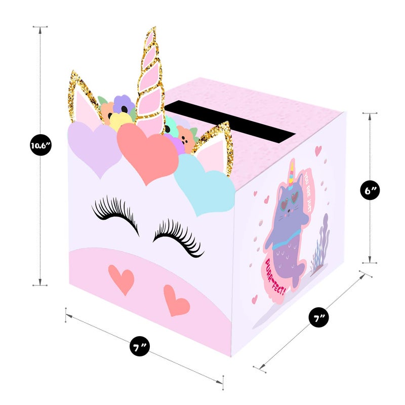 ORIENTAL CHERRY Valentines Day Gifts for Kids - Valentines Day Cards for Kids School - Unicorn Valentine Boxes with 36 Cards for Boys Girls Classroom Exchange Class Gifts Party Favors(32 Valentine's Card/4 Teacher Card) - Image 3